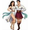 Greek Hasapiko Dancer Couple