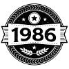 1986 Emblem - 40 år - Født i 1986