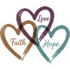 Love Faith Hope – Inspirational Heart Design
