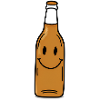 Smiling Beer Bottle Cartoon
