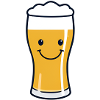Smiling Beer Glass Cartoon