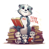 Learning beaver with books