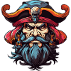 Pirate with Beard Comic