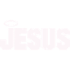 Jesus lettering with halo