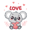 Koala Heart Love Sweet