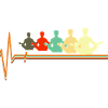 Yoga Heartbeat Retro Meditation Namaste