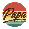 Papa Since 2006 Retro Sunset Fatherhood