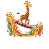 Giraffe on Rainbow Bridge