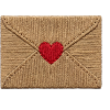 Lettre d’amour brodée (imprimée)