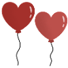 Twin Hearts Balloons