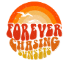 Forever Chasing Sunsets Retro Emblem
