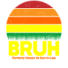Bruh Retro Sunset Logo