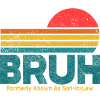 Bruh Sunset Retro Meme Design
