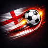 Flying football with flag breeze