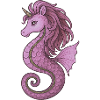 Seepferdchen-Einhorn Pink Violet