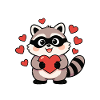 I Steal Hearts Waschbär