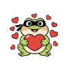 I Steal Hearts Frog