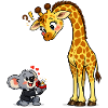 Love Giraffe and Koala T-shirt