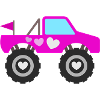 Pinker Monstertruck