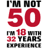 Jeg er ikke 50 år, jeg er 18 med 32 års erfaring