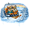 Eichhörnchen & Fuchs im Skilift – Winterspaß