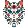 Portrait du chat fleur