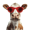 Cow with sunglasses