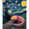 Axolotl Van Gogh Starry Night