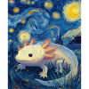 Axolotl Van Gogh Starry Night