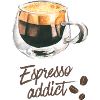 Espresso-Süchtiger – Aquarell-Kaffeekunst