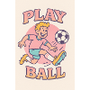 Playing Football: Cartoon Retro Motif