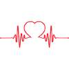 Heartbeat Heart Line Design