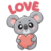 Koala Coeur Amour Illustration Douce