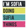Jeg er Sofia som gjør Sofia-ting i retrofarger