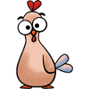 Cartoon Googly Eyes Chicken