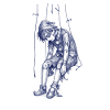 Image de marionnette bleue
