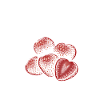 Erdbeeren Kontrast Illustration