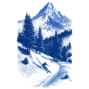 Blue Summit Face Silhouette
