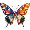 Motivo delle Ali Colorate delle Farfalle Colorate