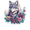 Blütenwolf im Farbrausch