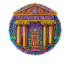 Bunter Tempelkreis Ornament