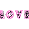 Love Hand Sign Glyphs