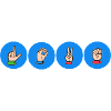 Love Hand Zeichen-Glyphen