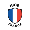 Nice France Shield with French flag