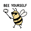 Selfie Bee with Sunglasses - Bee Yourself