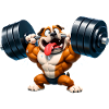 Bulldog Bodybuilder Funny Fitness Motif