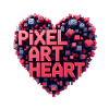 Pixel Art Herz Collage