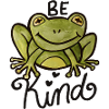 Be Kind Frosch-Aquarelldesign