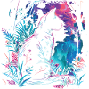 Night Cat in the Neon Gardens