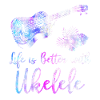 Aquarelle ukulélé hawaïen